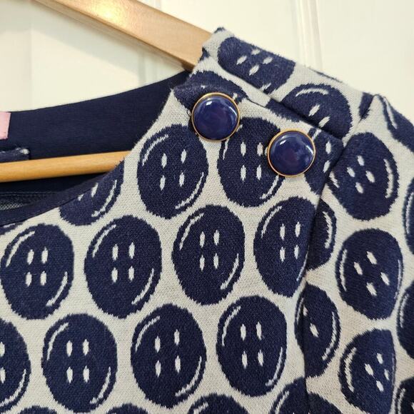 Lilly Pulitzer Jonah Sweater Dress Womens Small Blue Button Knit Short Preppy - Picture 4 of 9